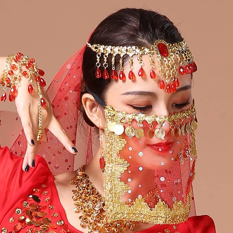 Big red square veil